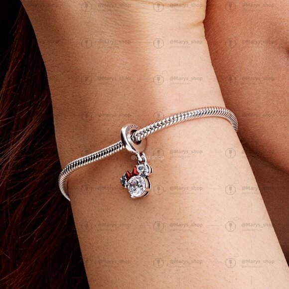 Pandora Disney Minnie Mouse Silhouette Dangle Charm - Picture 2 of 2